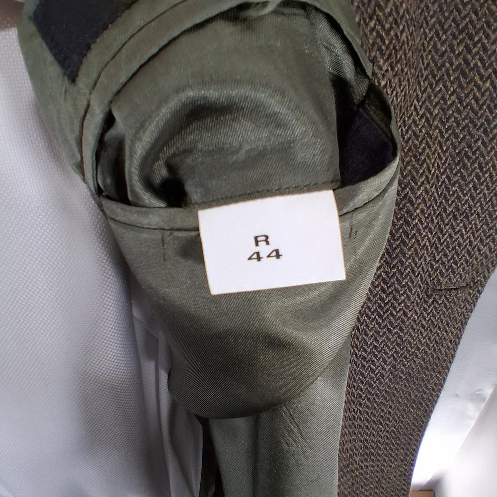 Jos. A. Bank Blazer Mens 44R Brown Herringbone Two Button Sport Coat